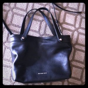 Michael Kors black purse with silver hardware